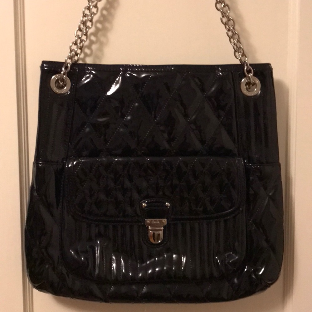 Coach patent leather shoulder bag